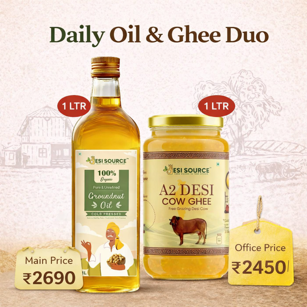 Daily Oil & Ghee Duo – Desi Source Cooking Combo
