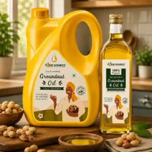 DesiSource Cold Pressed Groundnut Oil Combo (5L + 1L) | 100% Pure & Unrefined | Chemical Free | Family Value Pack