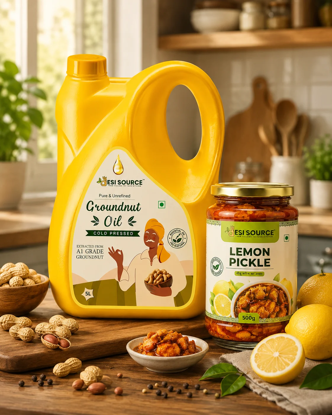Daily Oil & Lemon Pickle Duo – Desi Source Cooking Combo